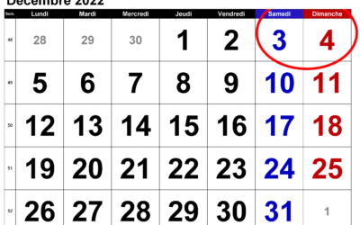 Résultats du week-end : 3-4 déc. 2022